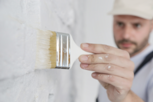 a person painting their home’s interior